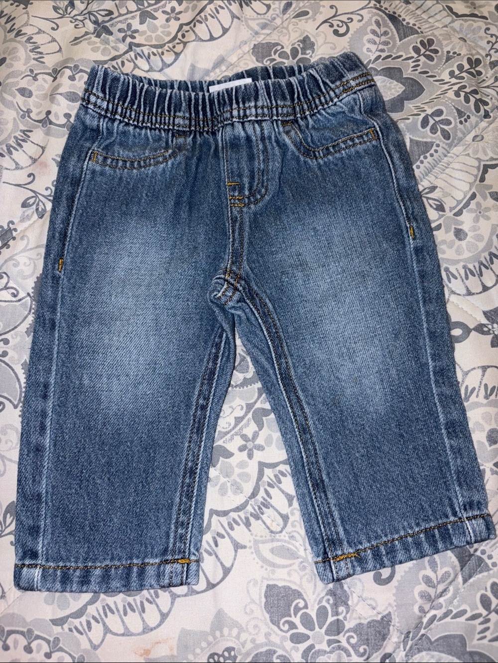 Wrangler Medium Blue Elastic Waist Denim Jeans for Infant